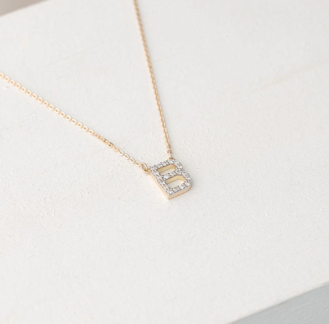 A to F letter necklace
