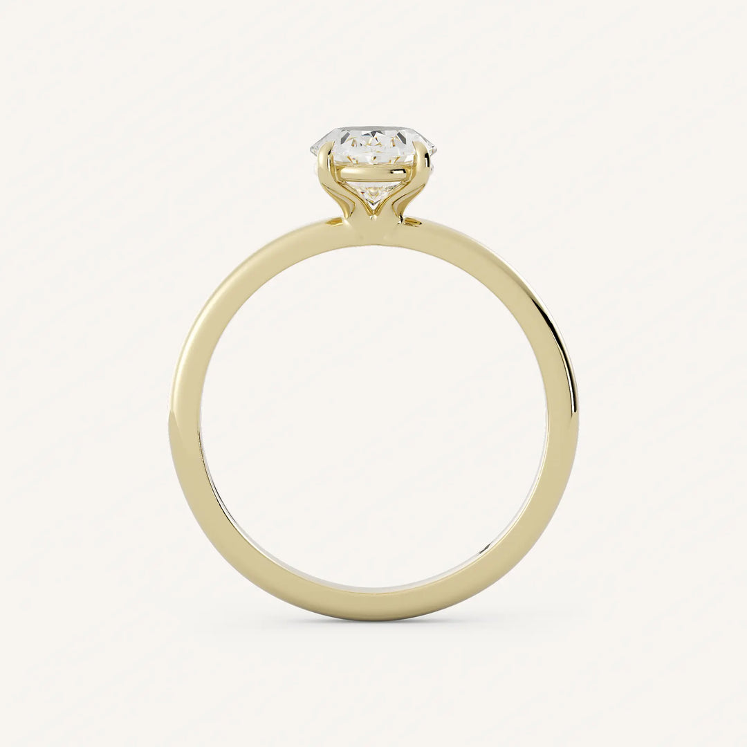 1.0CT Oval Cut E/VS1 Lab Grown Diamond Solitaire Engagement Ring