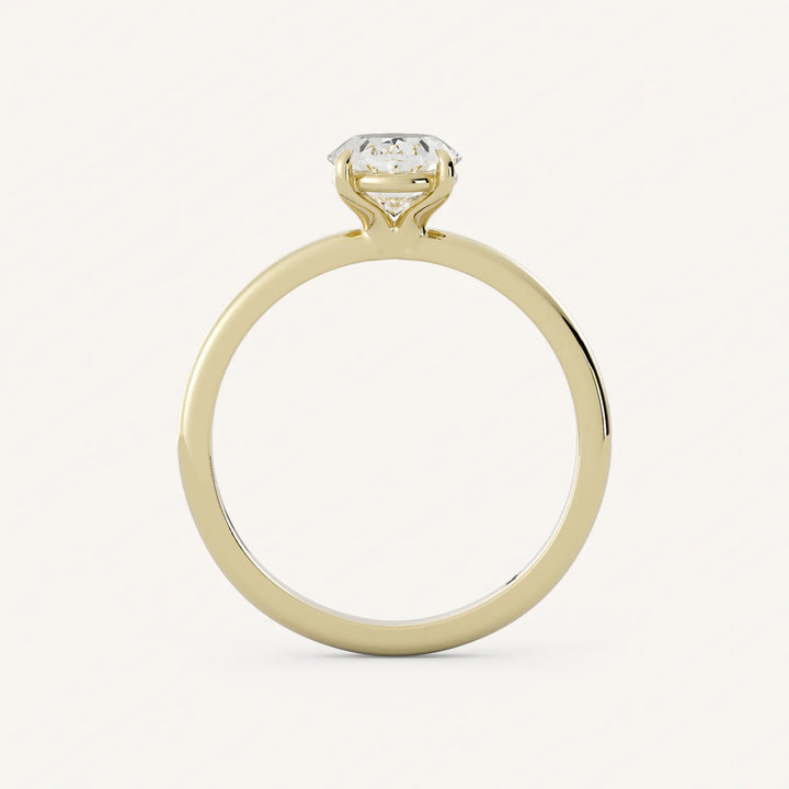 1.0CT Oval Cut E/VS1 Lab Grown Diamond Solitaire Engagement Ring