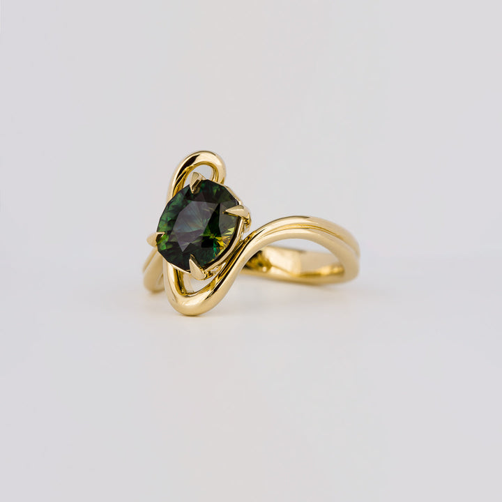 oval green diamond engagement ring unique antique bridal ring
