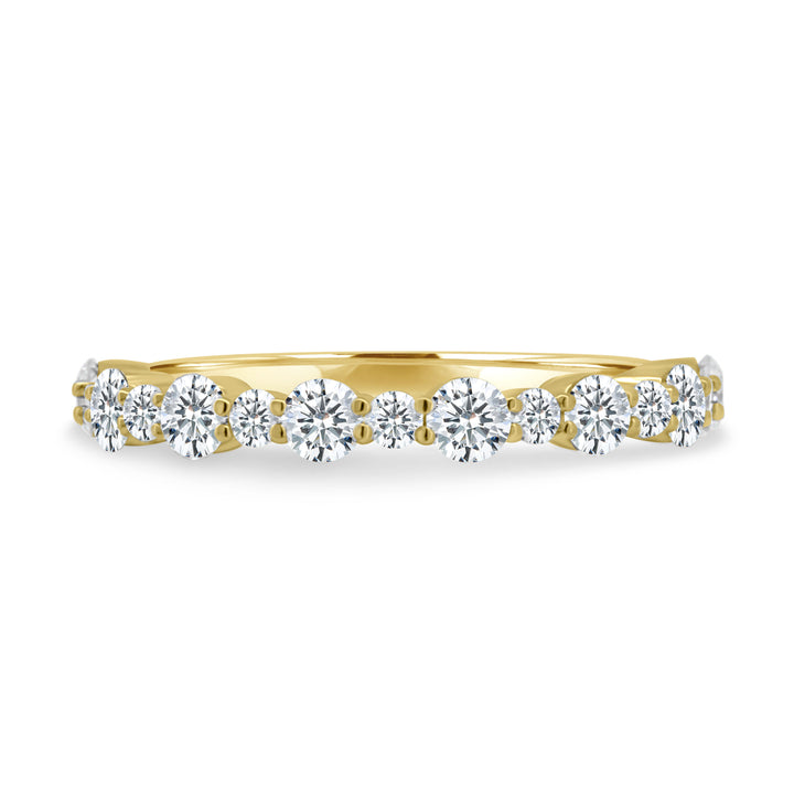 Antique Round Mixed Size Accent Stone Wedding Band