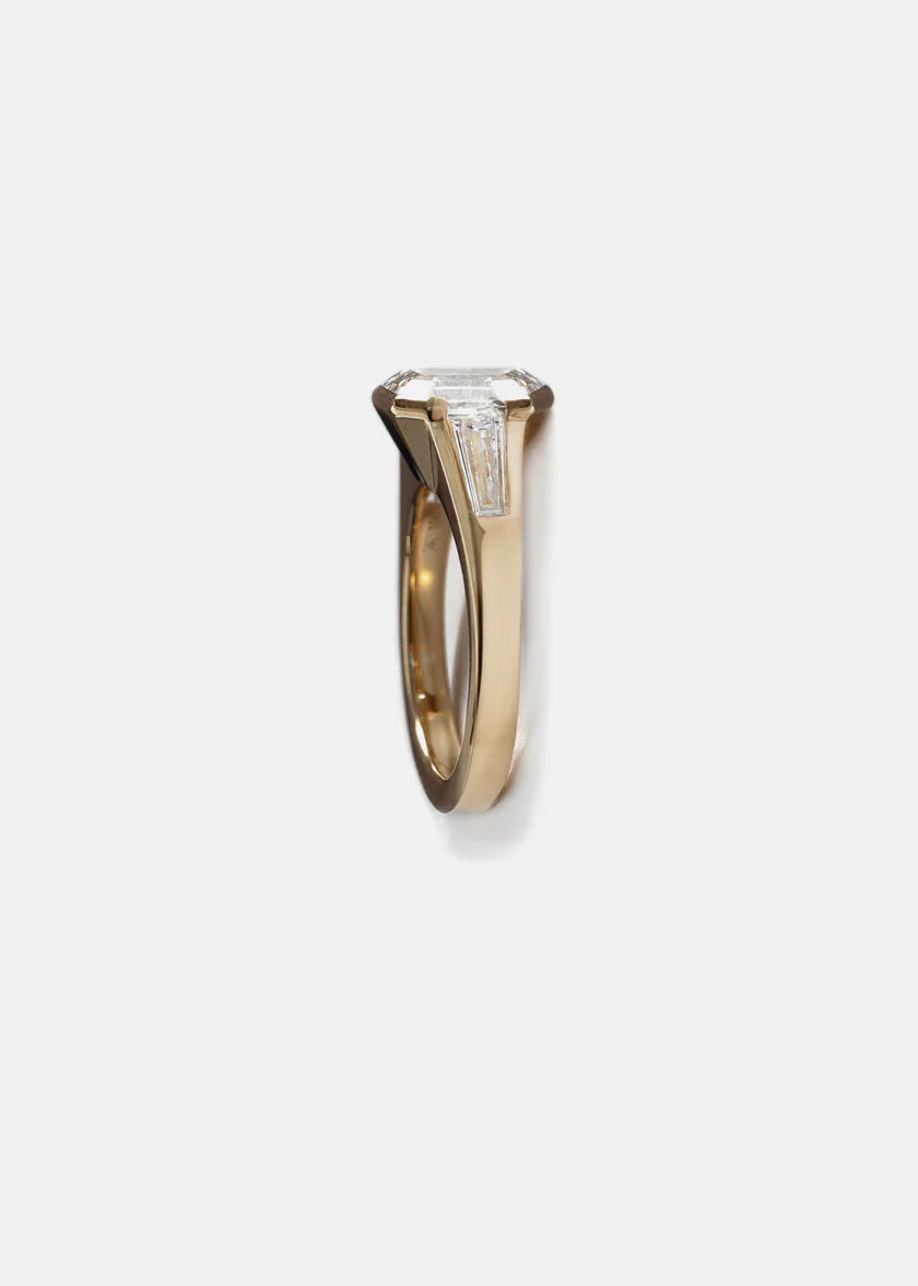 Asscher Engagement Ring With Band
