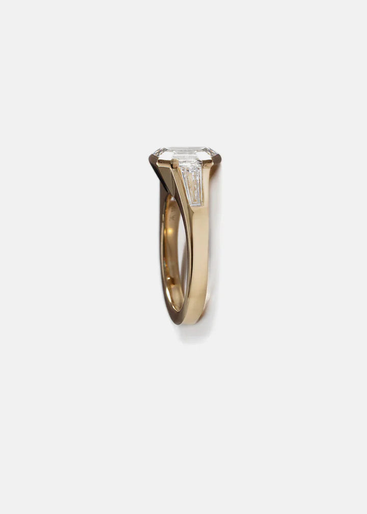 Asscher Engagement Ring With Band
