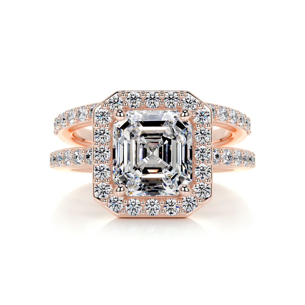 Lab Grown Asscher Diamond Bridal Set