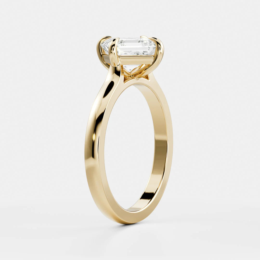 asscher cut cathedral engagement ring 1 carat lab diamond IGI VVS USA