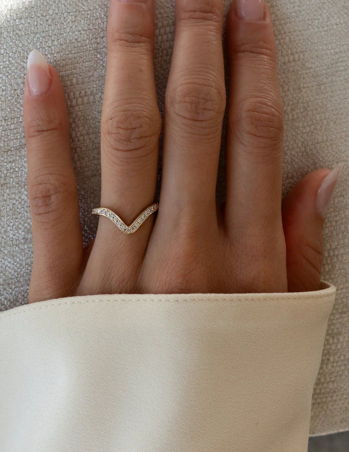 Asscher solitaire bypass engagement ring set