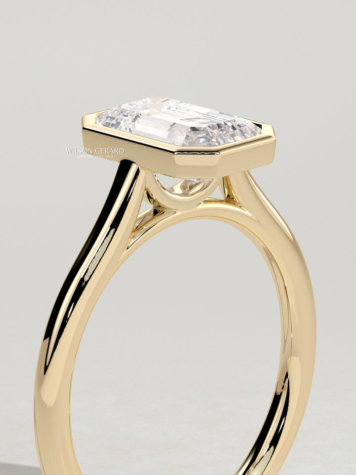 Bezel Setting Diamond Engagement Ring