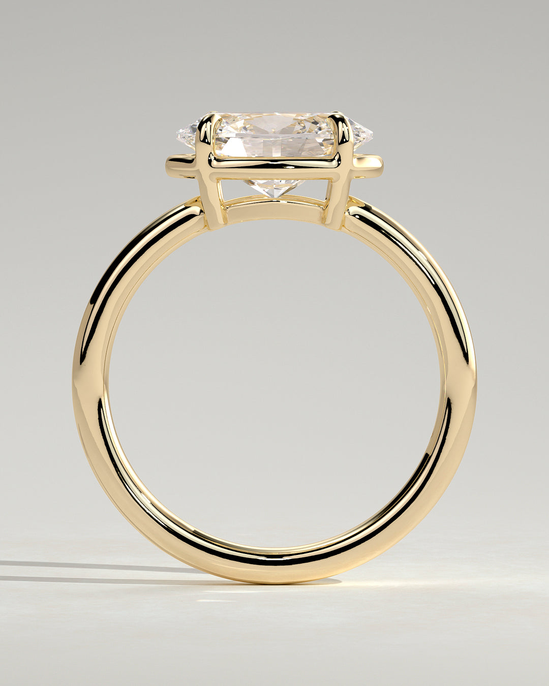 Bold geometric solitaire rings