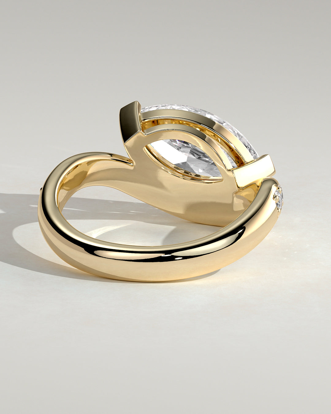 wave band engagement ring