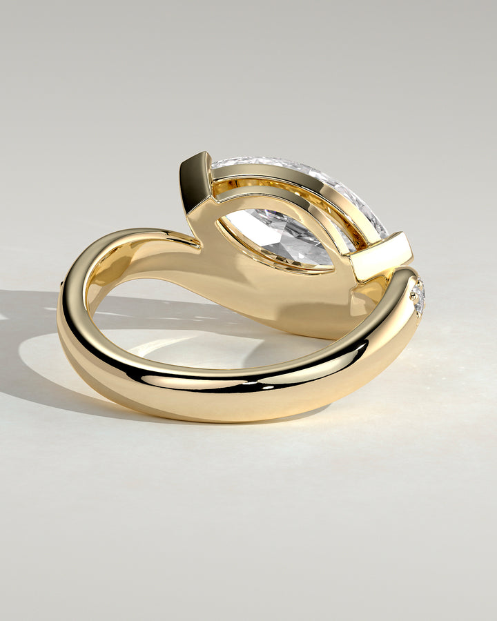 wave band engagement ring