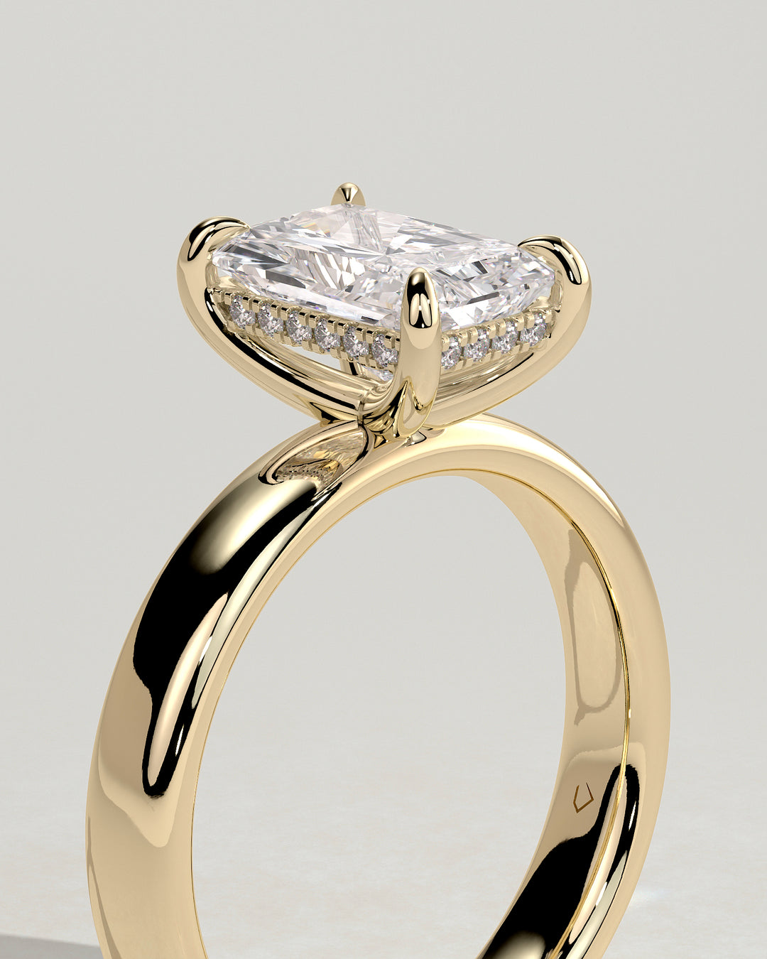 CVD diamond engagement ring