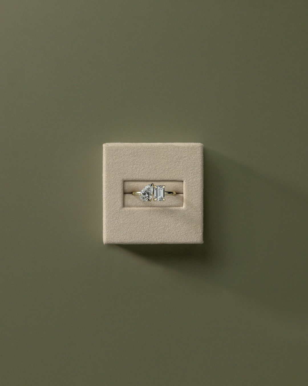 CVD lab diamond engagement ring