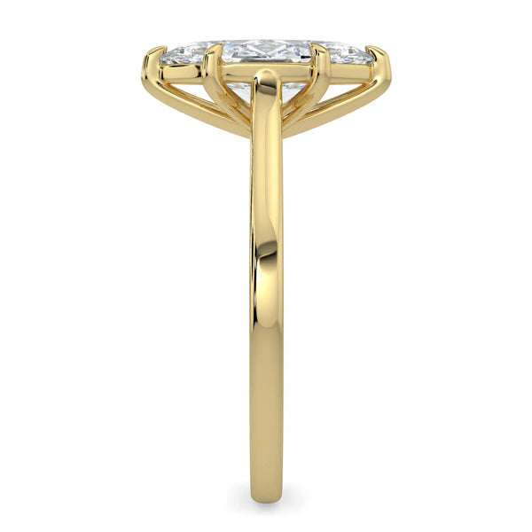 2.0CT Marquise E/VS1 Lab Grown Diamond Cathedral Engagement Ring