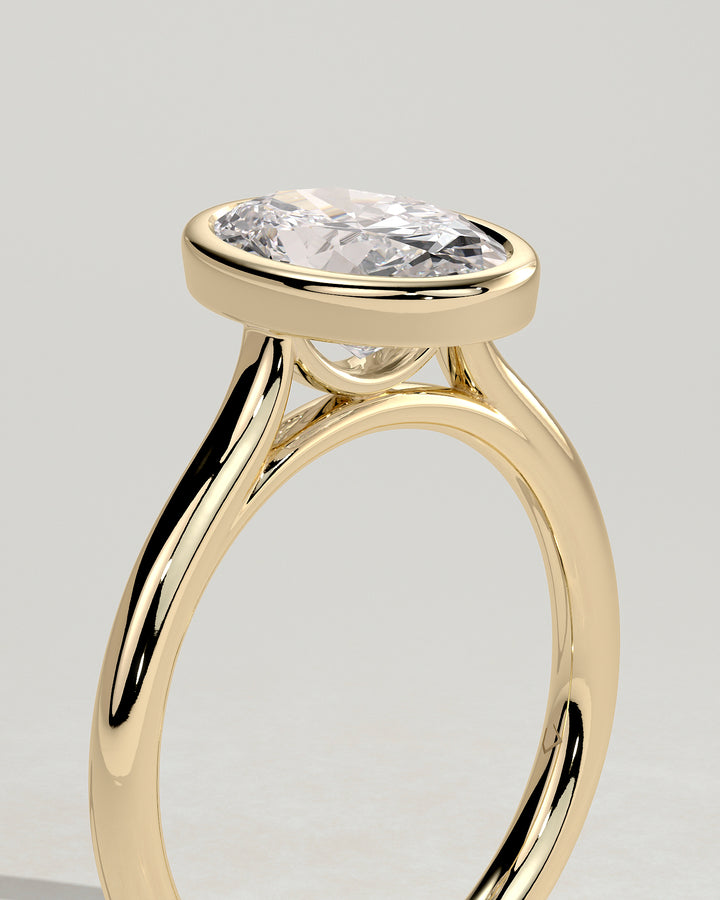 Cathedral setting solitaire ring