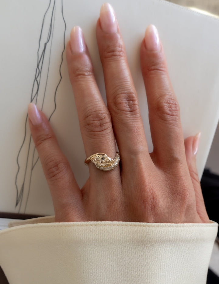 Lab Grown Champagne Diamond Ring USA
