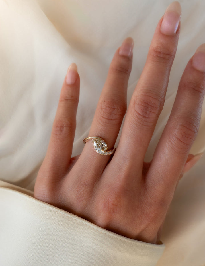 IGI Certified Champagne Lab Diamond Ring