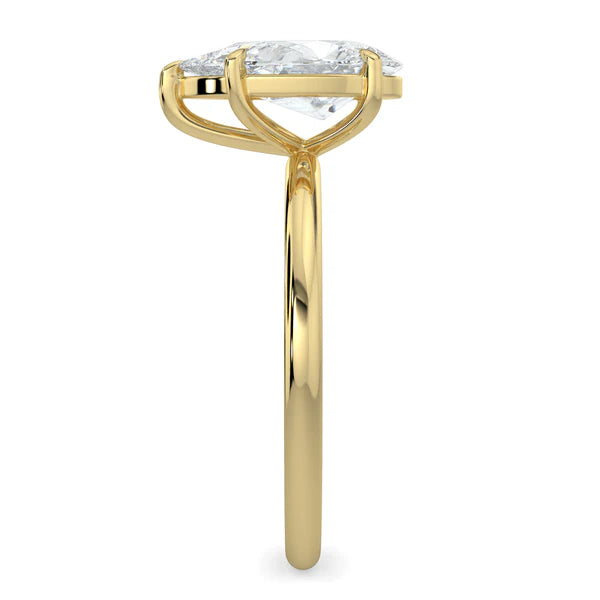 2.0CT Pear E/VS1 Lab Grown Diamond Solitaire Engagement Ring