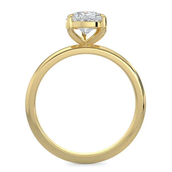 pear cut solitaire engagement ring 2 carat lab diamond USA
