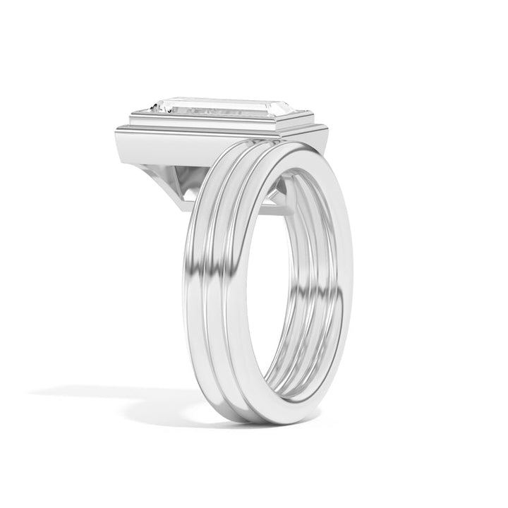 Modern Baguette Diamond Engagement Ring