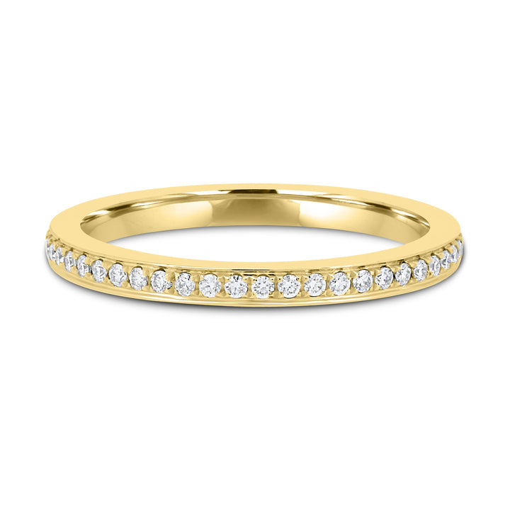 Classic Bead Set Micropave Wedding Band