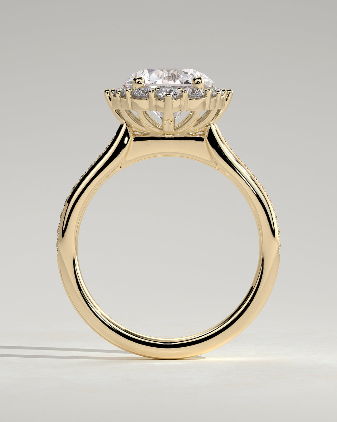round diamond halo engagement ring