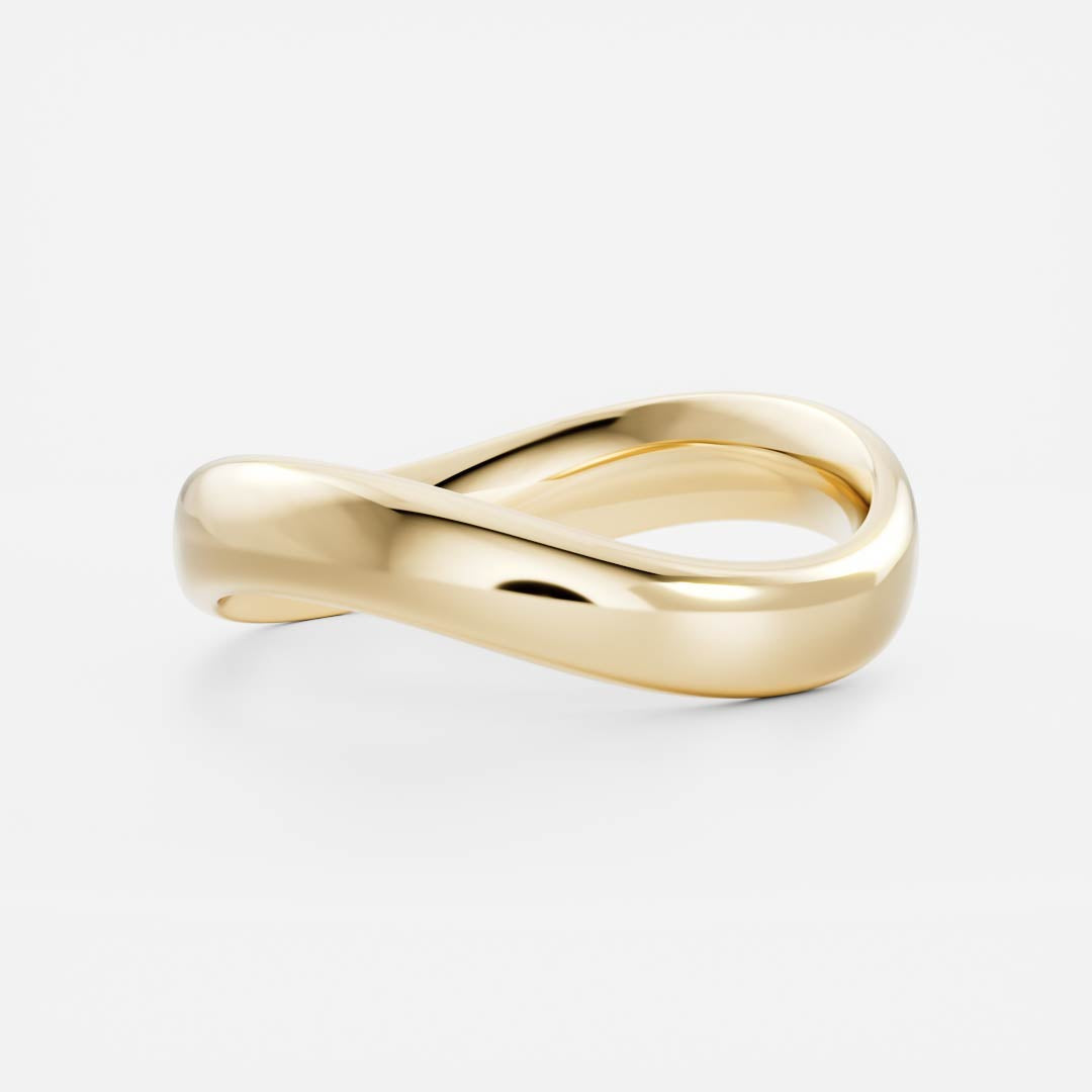 Infinity Curved Plain Wedding Band for Women