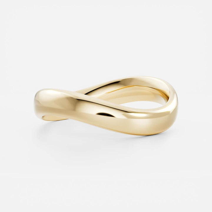 Infinity Curved Plain Wedding Band for Women
