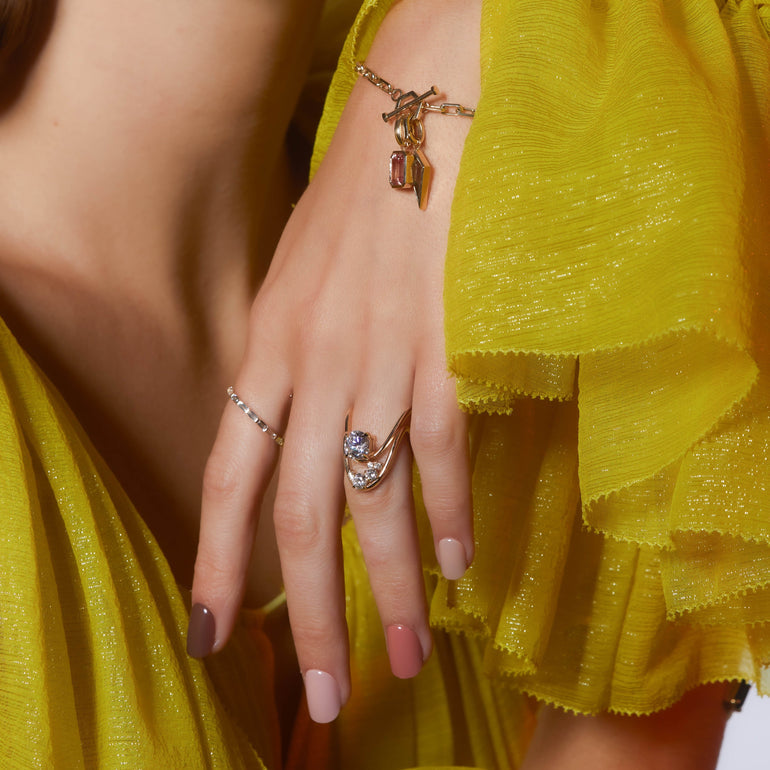 Unique Round Engagement Ring