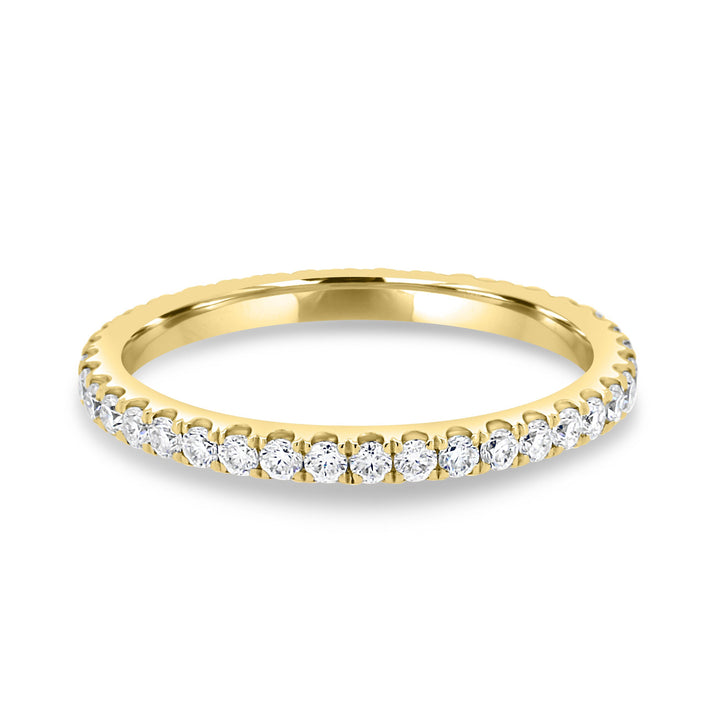 Classic Round Lab Grown Diamond Full Eternity Pave Wedding Band