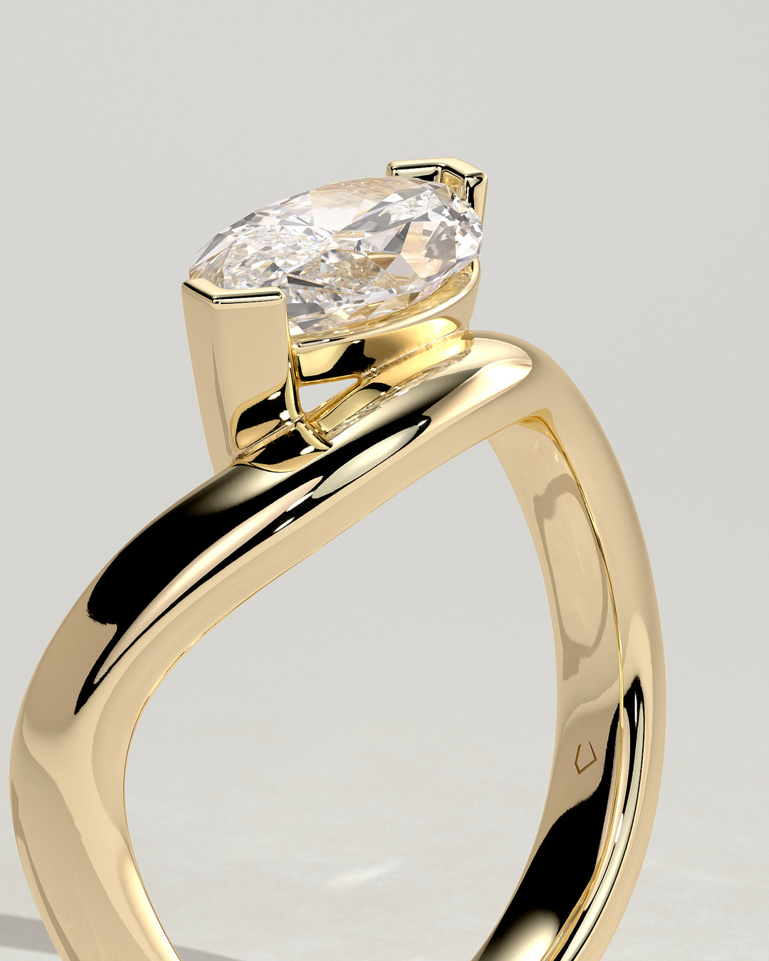 Contoured bridal band