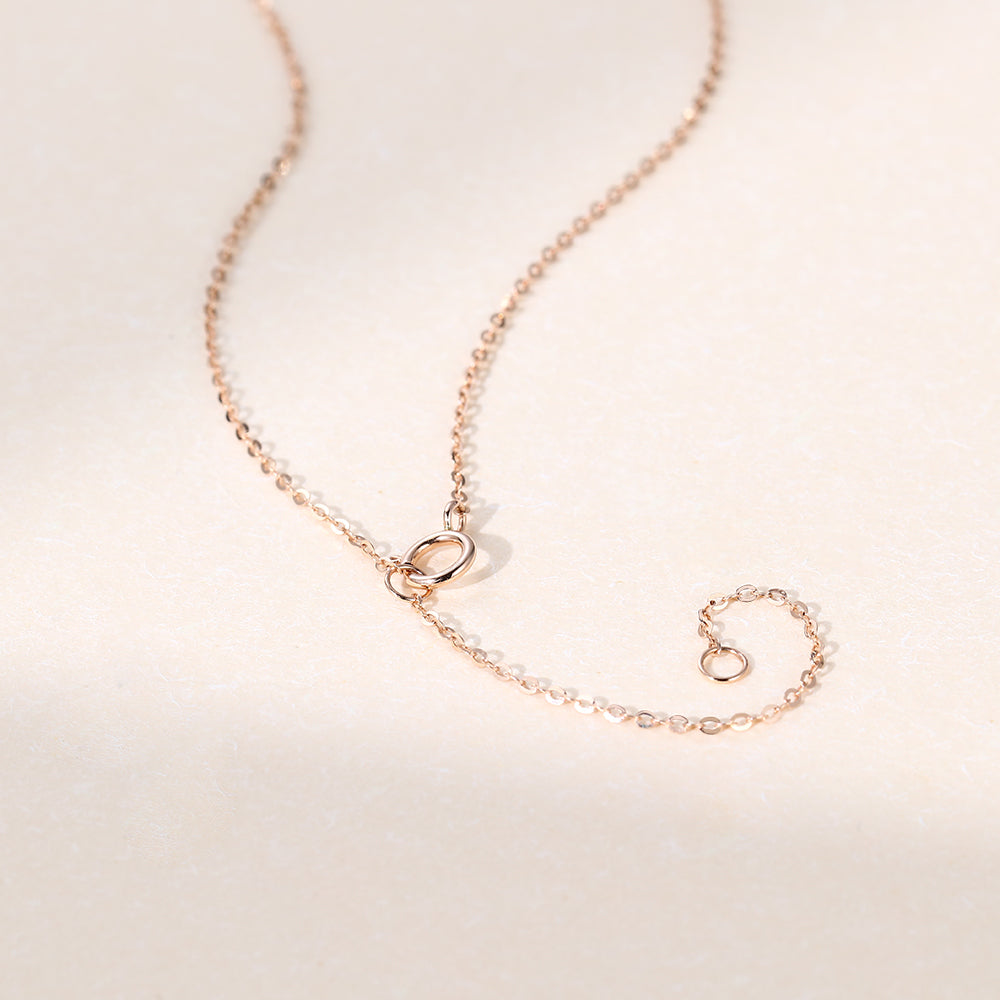 Cushion Cut Lab Grown Diamond Pendant Necklace in Solid Gold