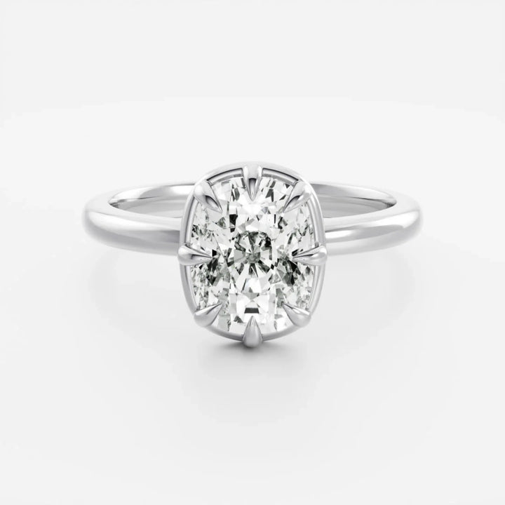 cushion bezel engagement ring lab diamond solitaire 1.5ct IGI certified USA