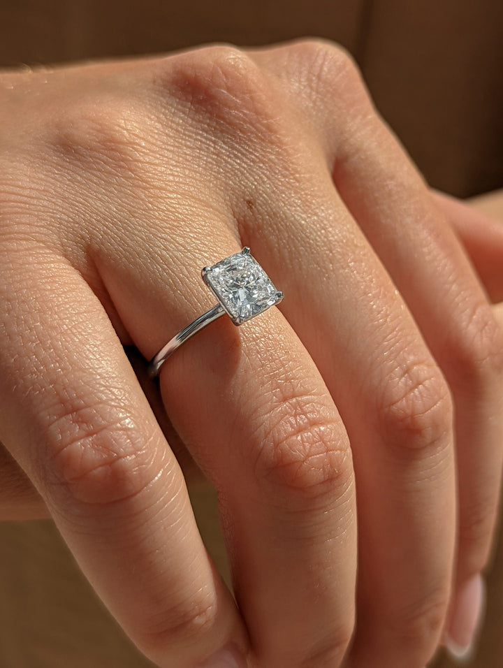 Classic Cushion Cut Lab Diamond Ring