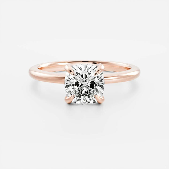cushion cut solitaire engagement ring 1 carat lab diamond IGI certified USA