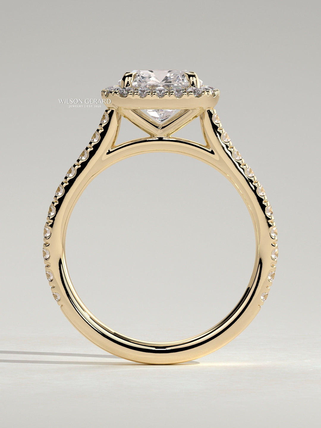 unique cushion engagement ring halo