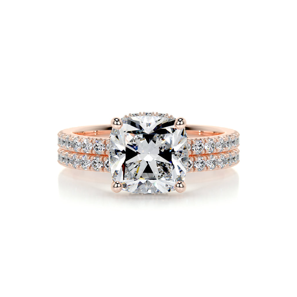 Cushion Diamond Bridal Ring Set