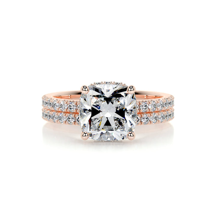 Cushion Diamond Bridal Ring Set