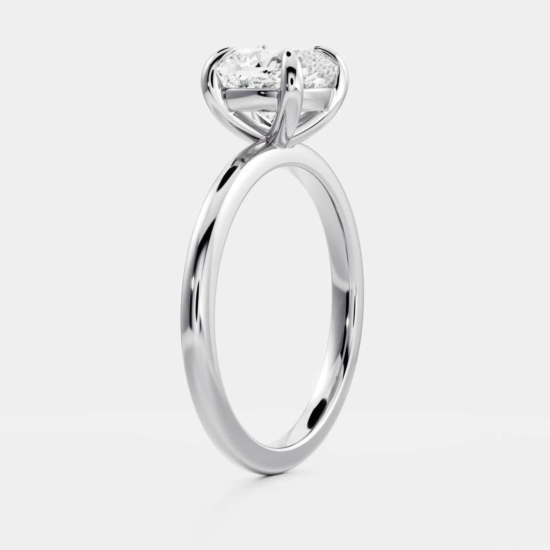 modern cushion cut solitaire engagement ring IGI lab grown USA