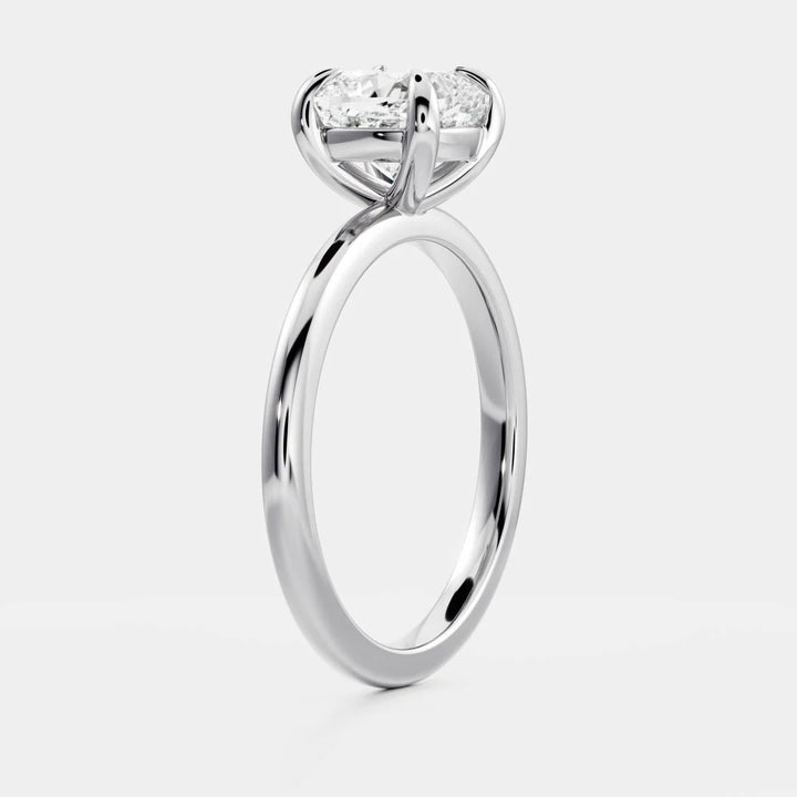 modern cushion cut solitaire engagement ring IGI lab grown USA