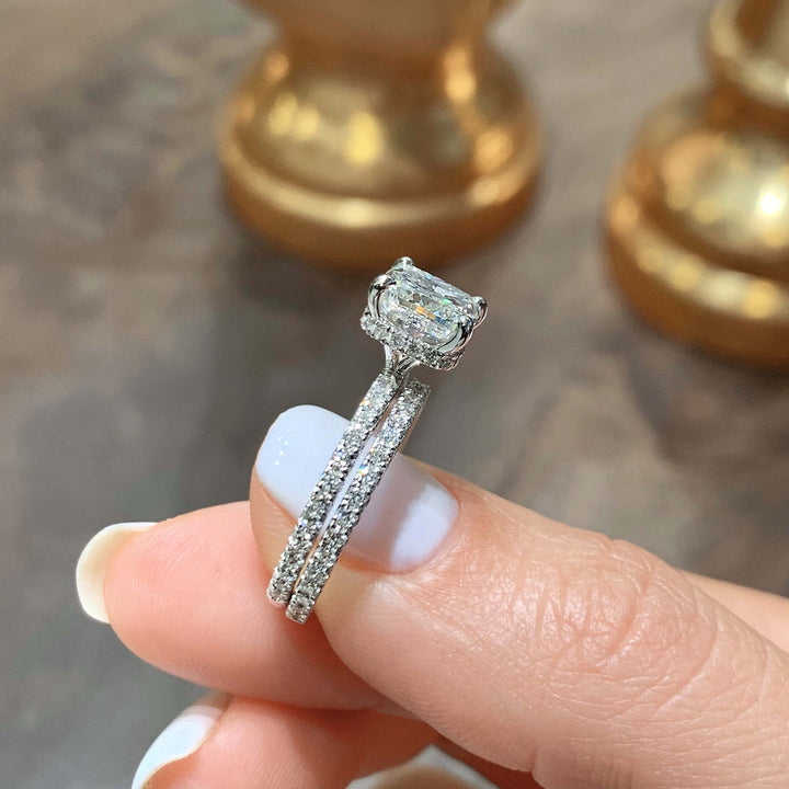 Cushion Lab Diamond Ring Set