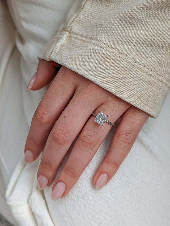 IGI Certified Cushion Lab Diamond Ring