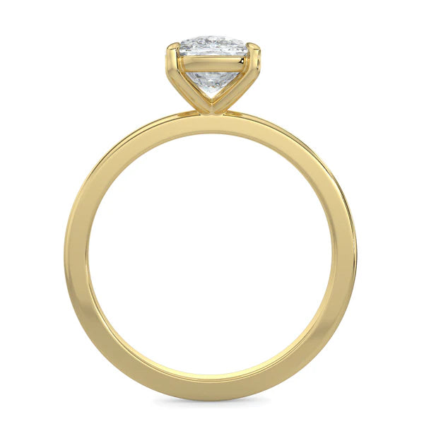 minimalist elongated cushion engagement ring E VS1 USA