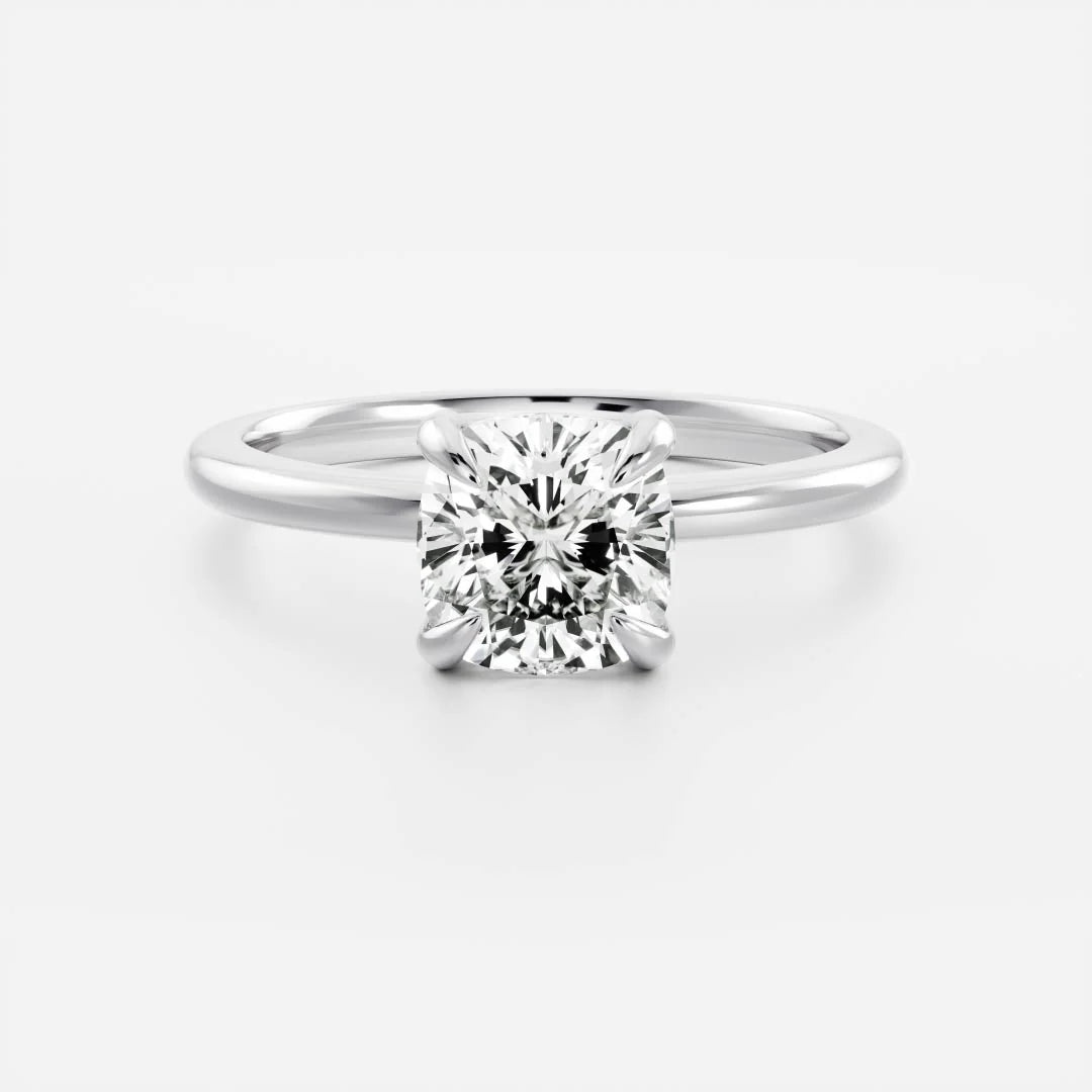 cushion solitaire engagement ring 1ct lab diamond IGI USA