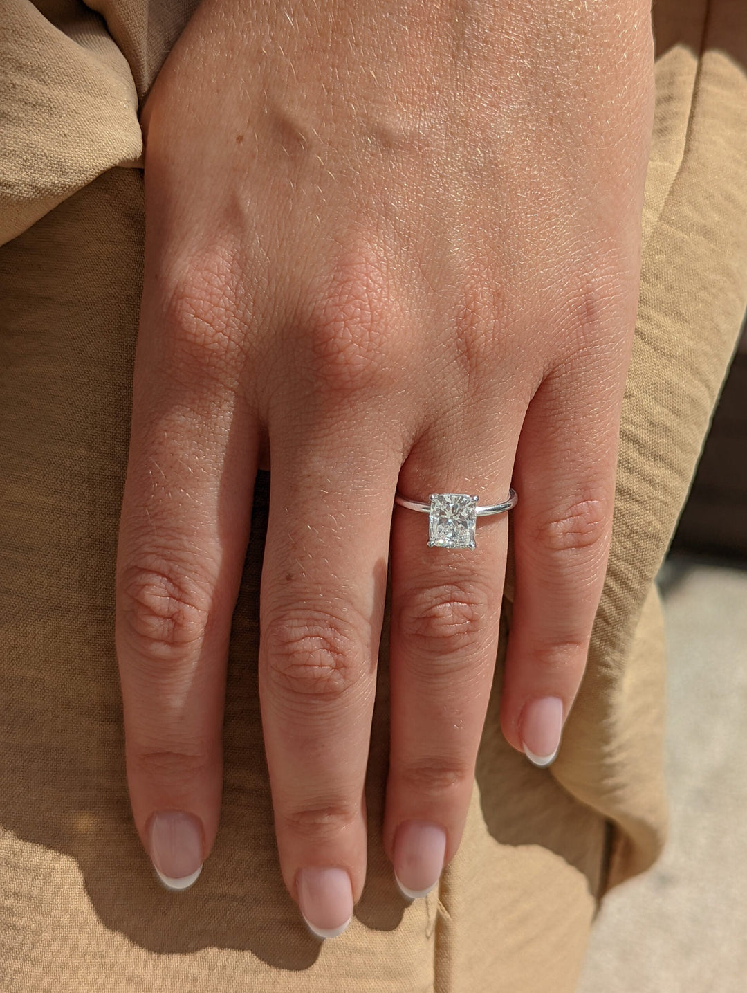 Cushion Shape Diamond Engagement Ring Women