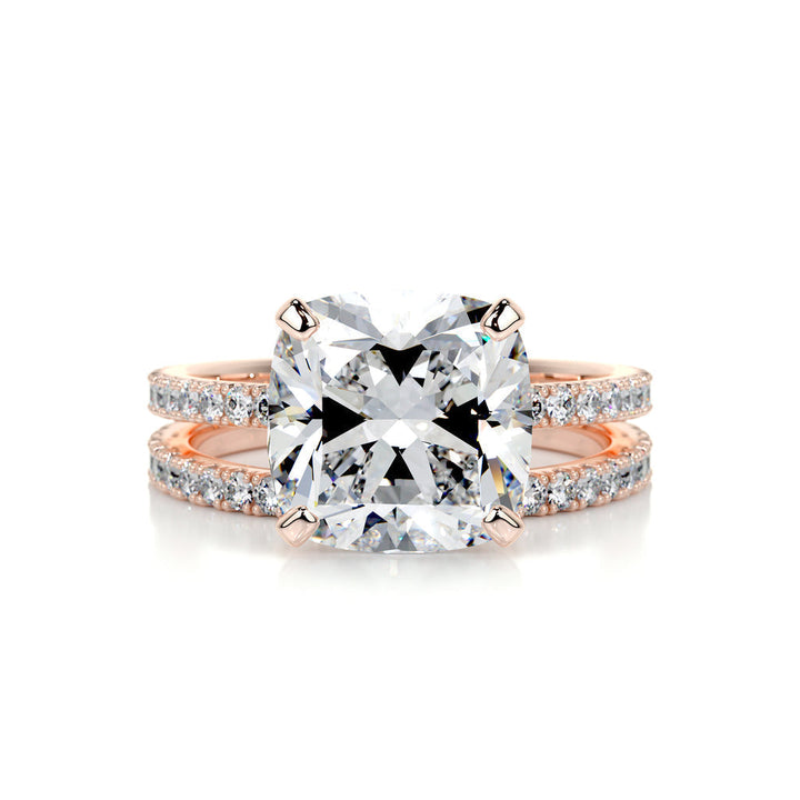 Cushion Diamond Bridal Ring Set