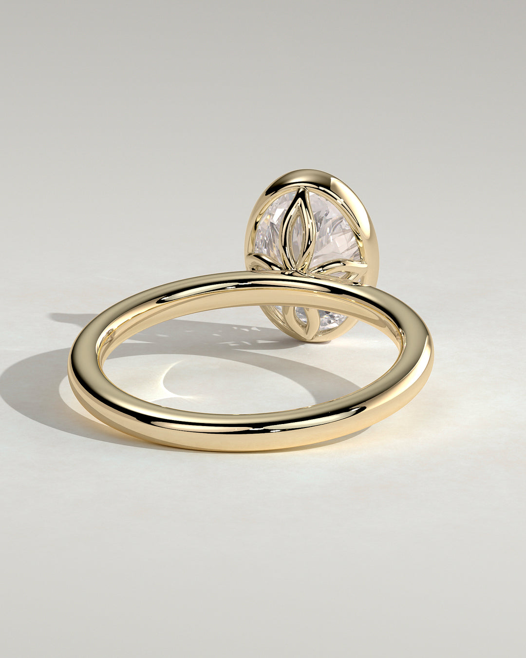 modern oval engagement ring