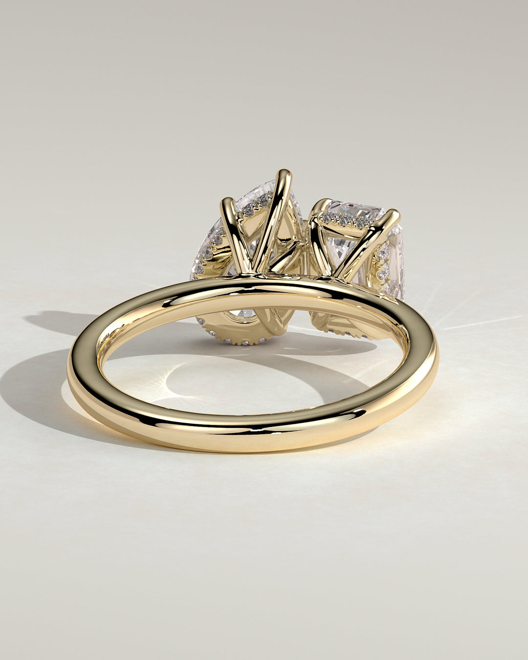 Delicate hidden diamond accents