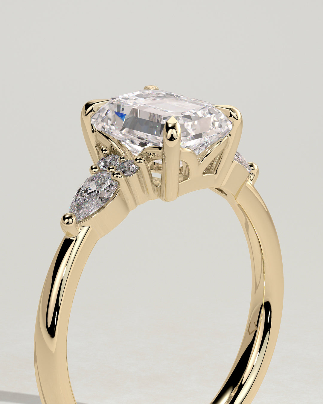 Diamond Ring in the Shape of a Pear