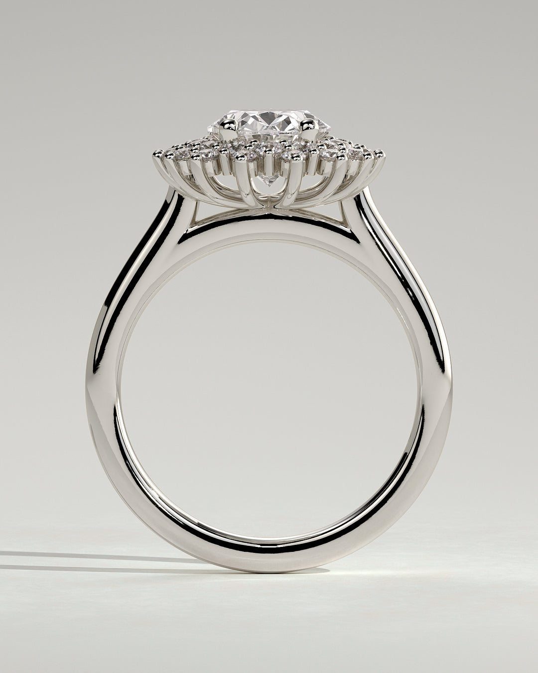 oval diamond halo ring