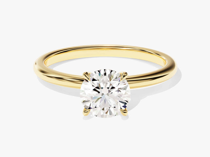 1.0CT Round Lab Grown Diamond Solitaire Engagement Ring For Her
